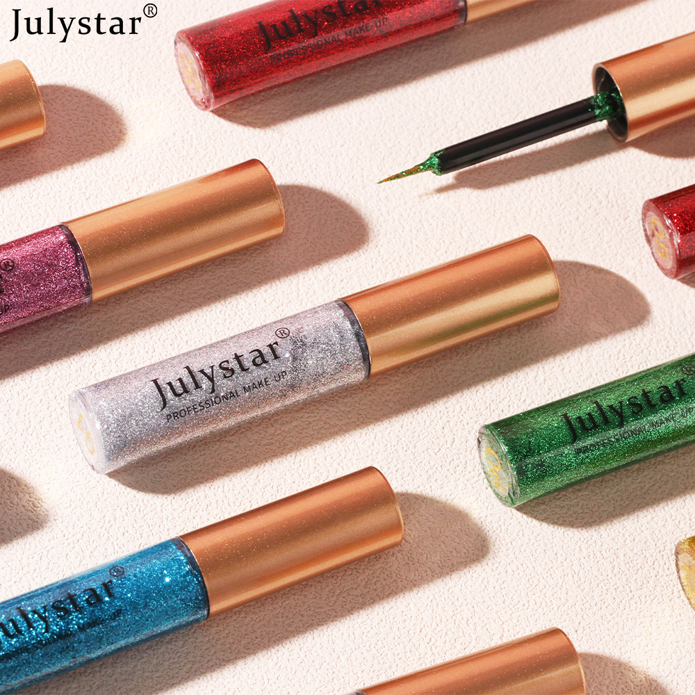 Cross-border eyeliner color eyeliner pearlescent eyeliner foreign trade liquid eyeliner pen waterproof and oil-proof wholesale eyeshadow