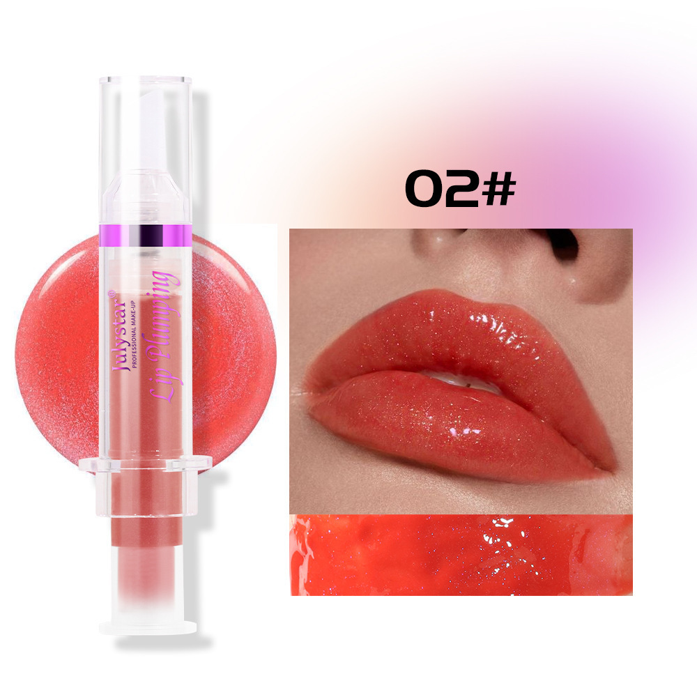 Cross-border hot-selling pearlescent long-lasting moisturizing lip gloss moisturizing and brightening non-stick water-glowing lip lip glaze foreign trade lip oil