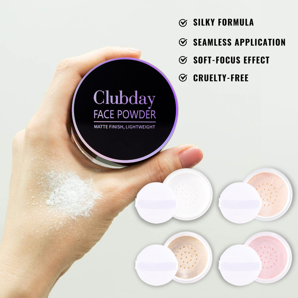 Clubday face concealer makeup oil control setting powder matte long-lasting sweat-proof nude makeup contour powder loose powder