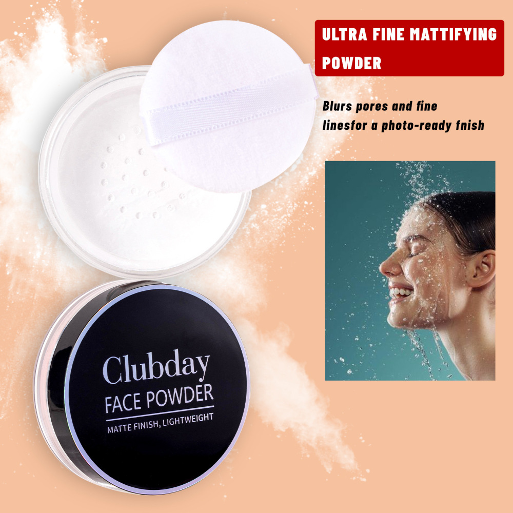 Clubday face concealer makeup oil control setting powder matte long-lasting sweat-proof nude makeup contour powder loose powder