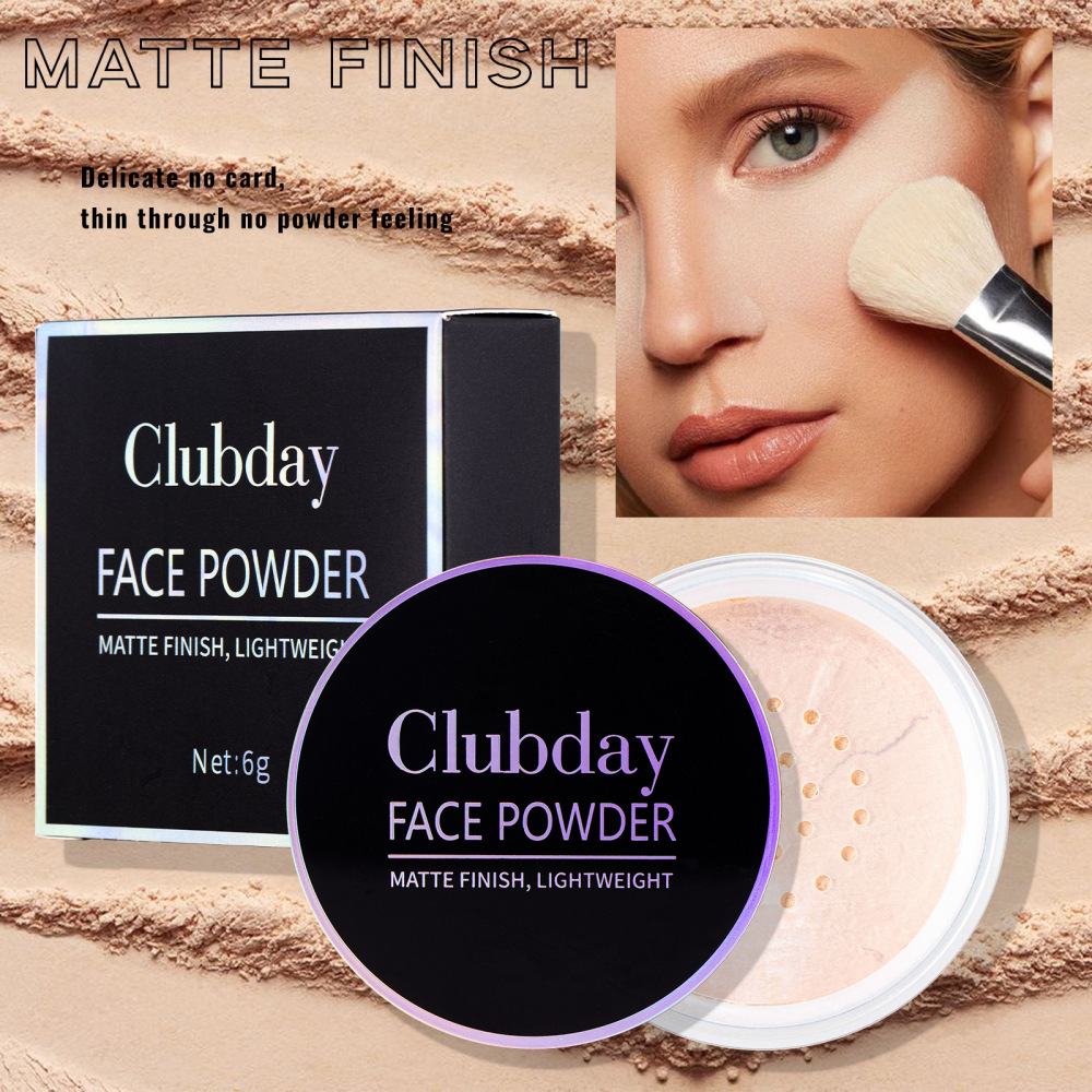 Clubday face concealer makeup oil control setting powder matte long-lasting sweat-proof nude makeup contour powder loose powder