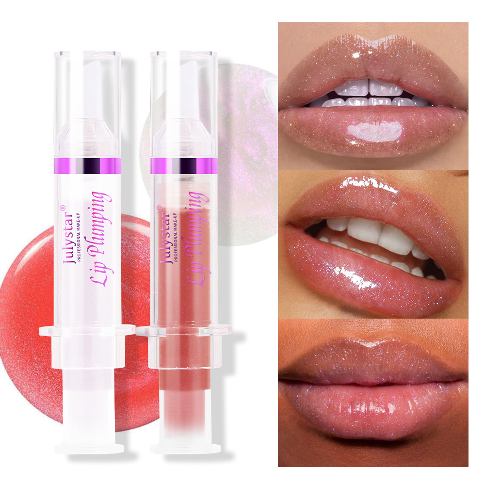 Cross-border hot-selling pearlescent long-lasting moisturizing lip gloss moisturizing and brightening non-stick water-glowing lip lip glaze foreign trade lip oil