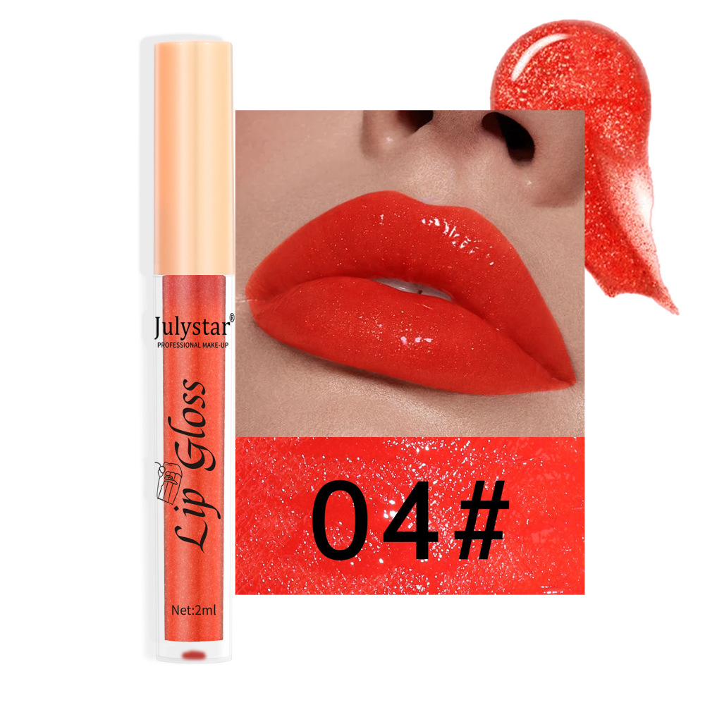 Cross-border cosmetics lip 8-color pearlescent lip gloss European and American lip and cheek dual-use lipstick easy to color non-stick lip glaze hot sale