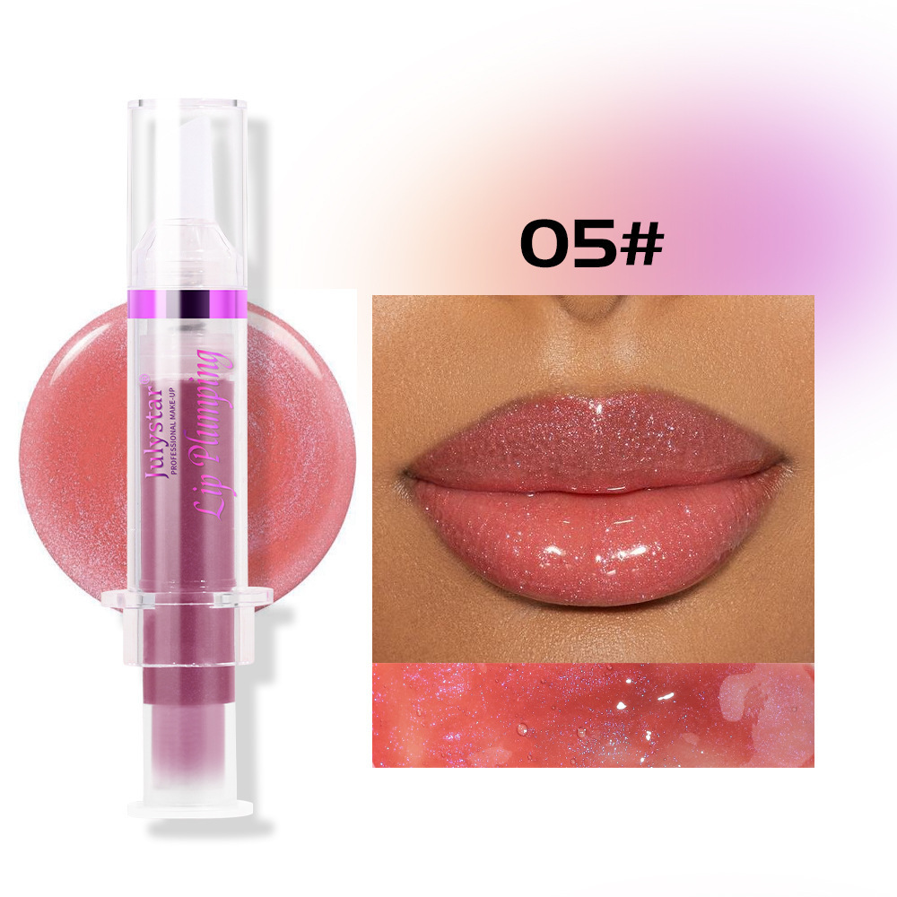 Cross-border hot-selling pearlescent long-lasting moisturizing lip gloss moisturizing and brightening non-stick water-glowing lip lip glaze foreign trade lip oil