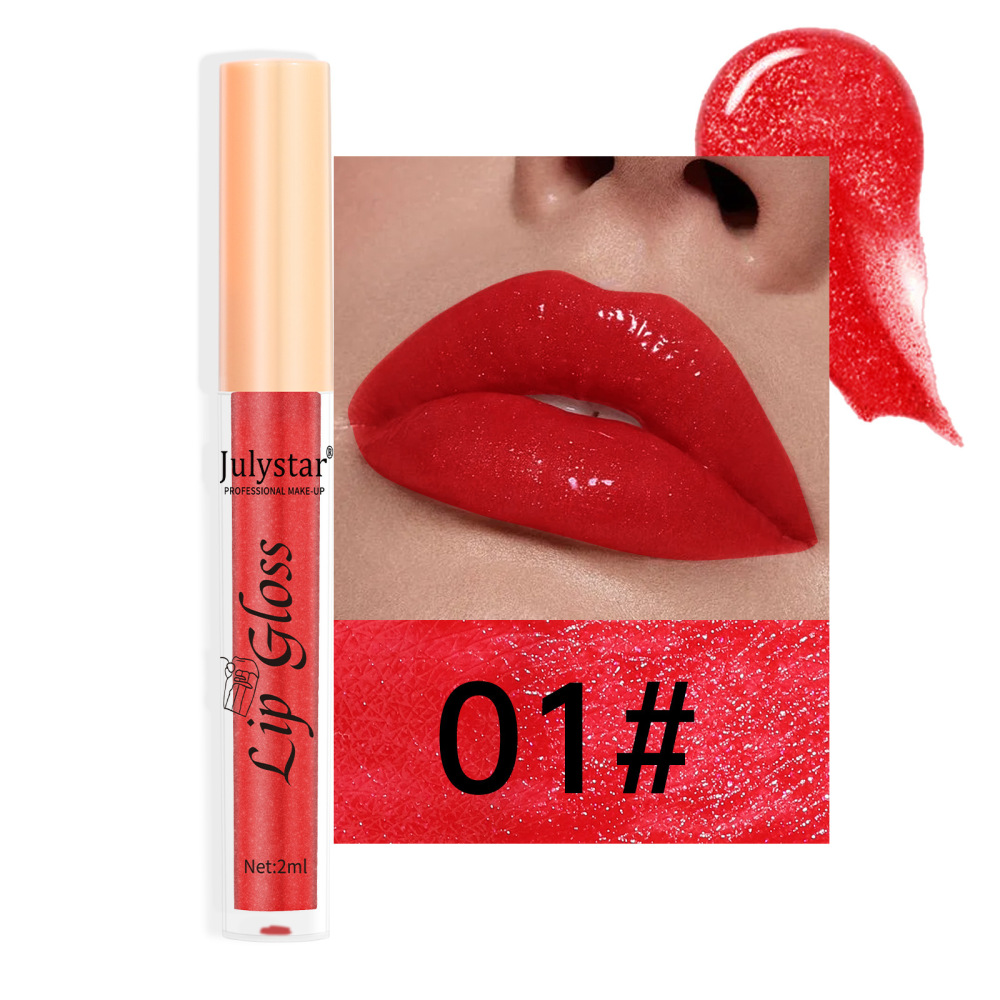 Cross-border cosmetics lip 8-color pearlescent lip gloss European and American lip and cheek dual-use lipstick easy to color non-stick lip glaze hot sale