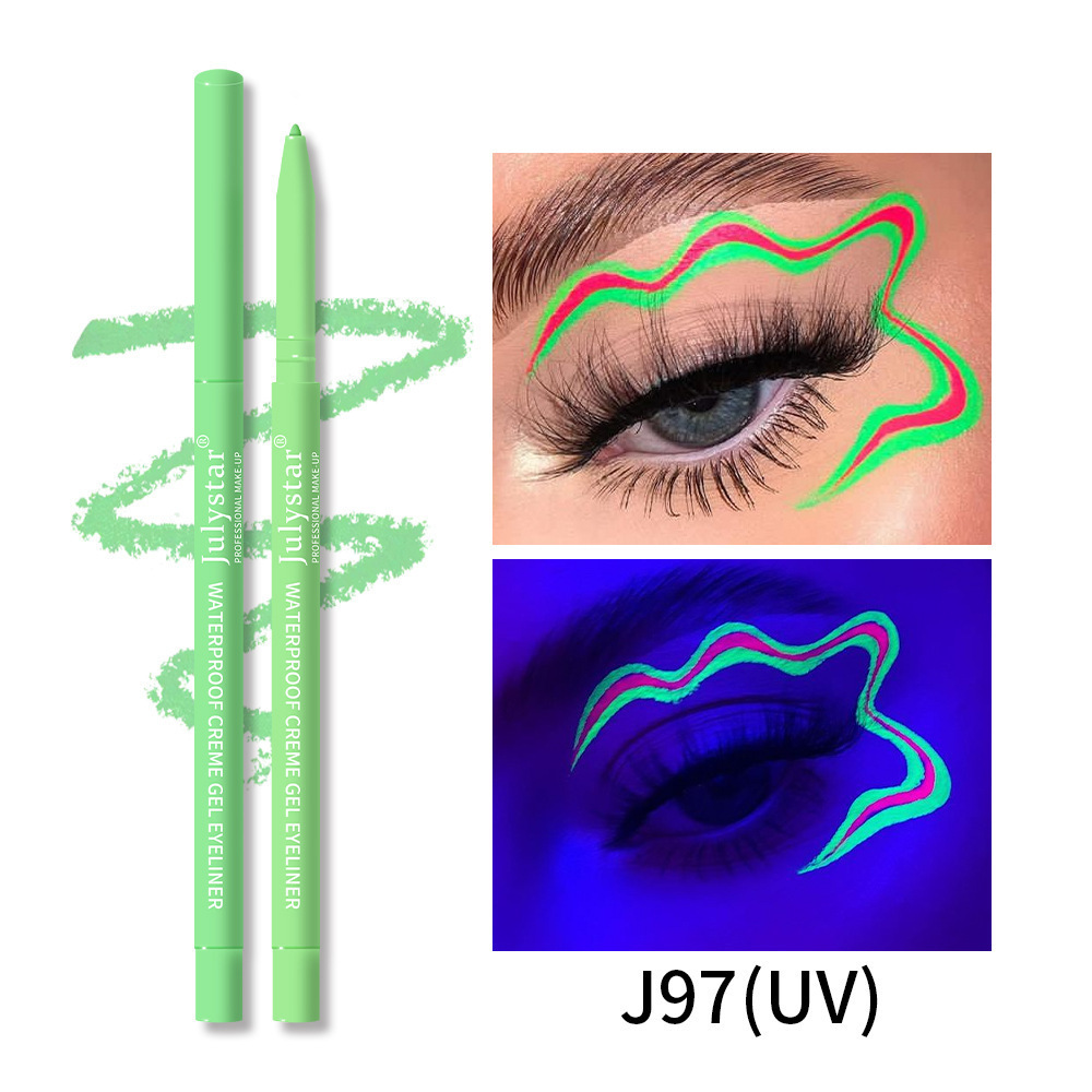 Julystar Color UV Fluorescent Eyeliner Gel Pencil Waterproof and Oil-proof Non-smudge Pearlescent Eyeliner Pencil Cross-border Beauty