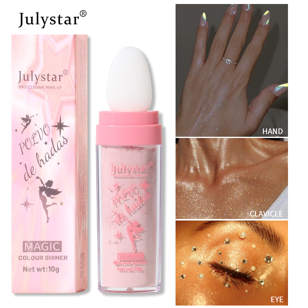 Fairy highlight powder full body highlight brightens natural three-dimensional contour blush cross-border Douyin makeup supply