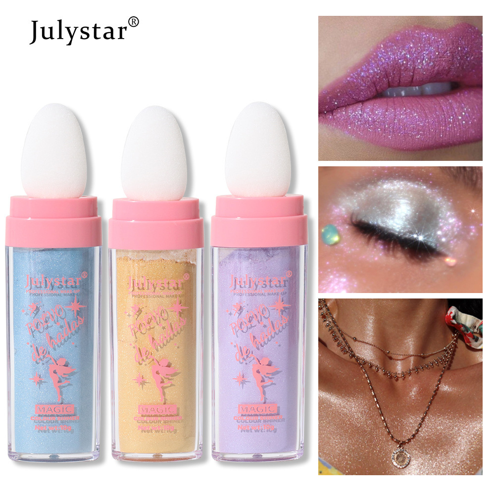 Fairy highlight powder full body highlight brightens natural three-dimensional contour blush cross-border Douyin makeup supply