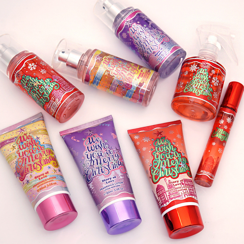 Cross-border perfume spray lotion set fresh and good smelling internet celebrity hot body spray BODYMIST spray set