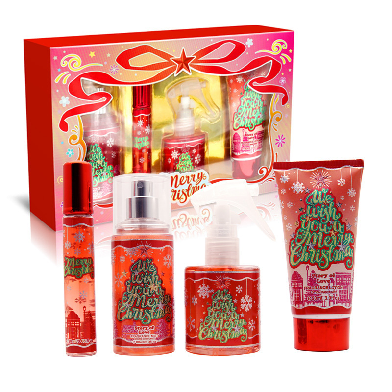 Cross-border perfume spray lotion set fresh and good smelling internet celebrity hot body spray BODYMIST spray set