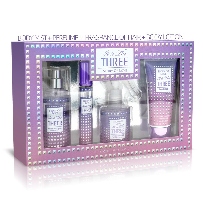 Cross-border perfume spray lotion set fresh and good smelling internet celebrity hot body spray BODYMIST spray set