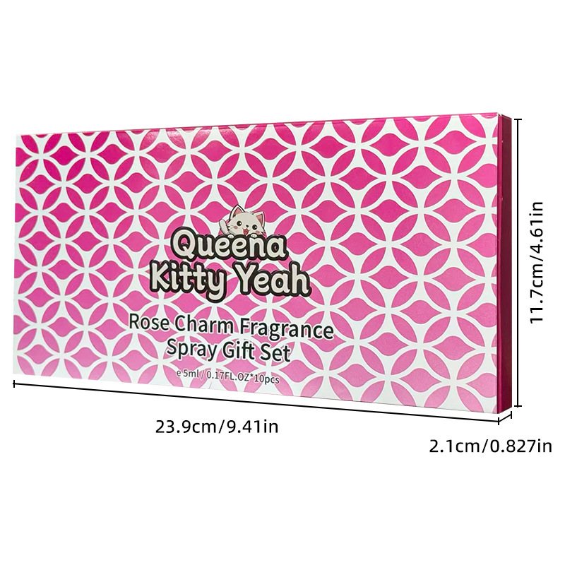 New cross-border alcohol-free perfume pink gift box Amazon hot seller 10 kinds of fragrance multiple experience foreign trade perfume
