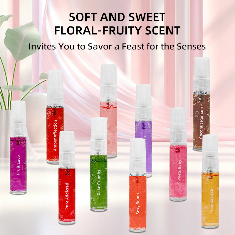 New cross-border alcohol-free perfume pink gift box Amazon hot seller 10 kinds of fragrance multiple experience foreign trade perfume
