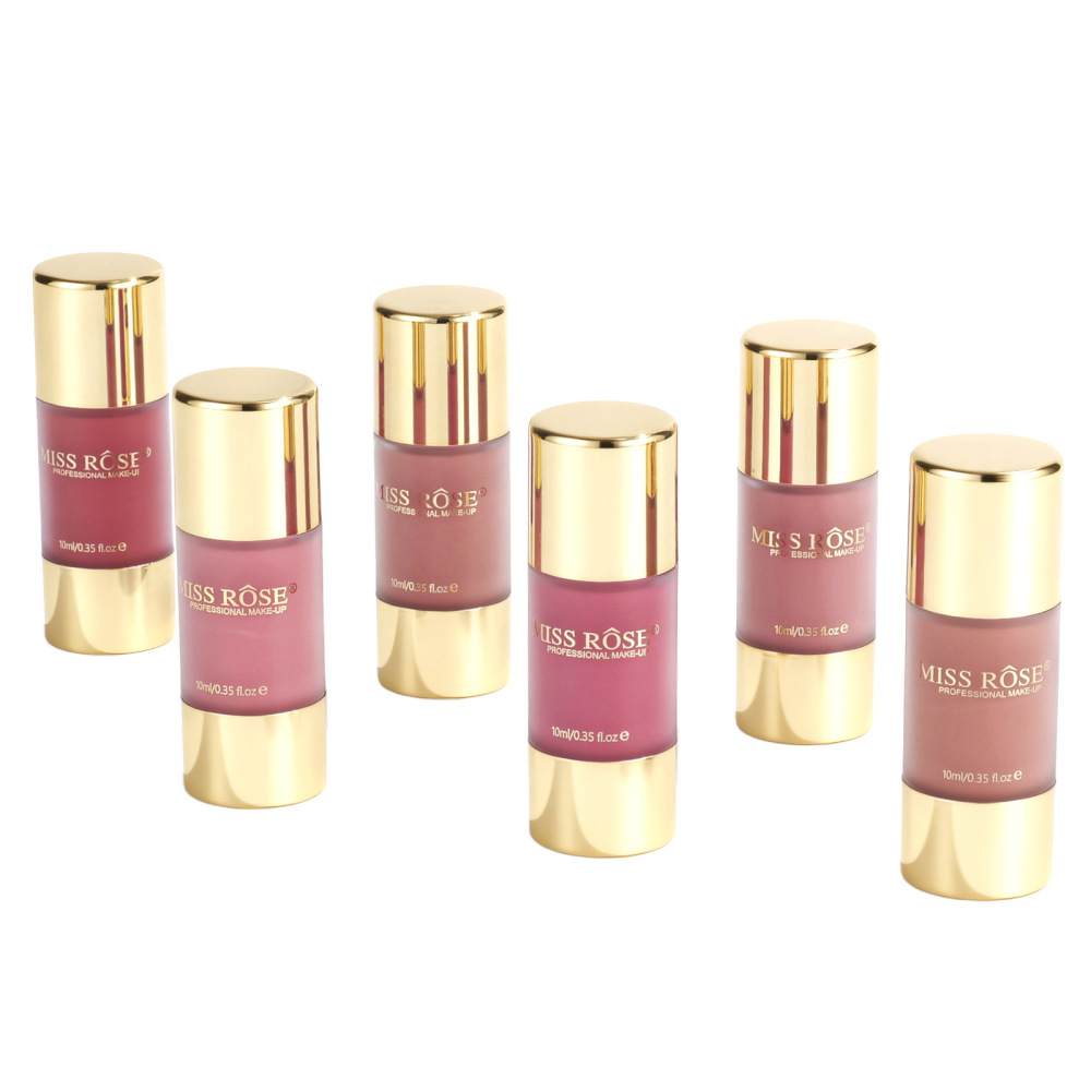 MISS ROSE cross-border 6-color matte matte liquid blush vitality Internet celebrity makeup no smudge waterproof