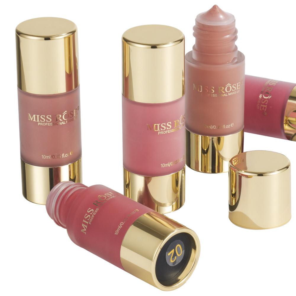 MISS ROSE cross-border 6-color matte matte liquid blush vitality Internet celebrity makeup no smudge waterproof