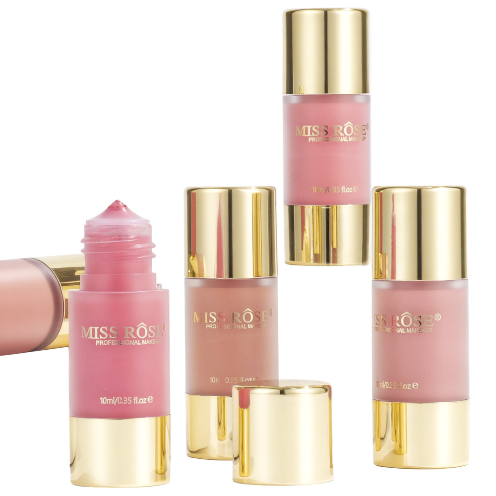 MISS ROSE cross-border 6-color matte matte liquid blush vitality Internet celebrity makeup no smudge waterproof