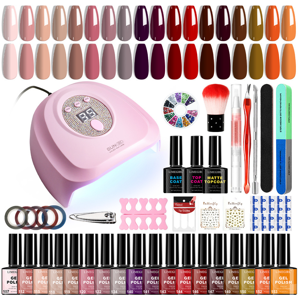Cross-border nail polish gel nail art lamp nail art shop full set of tool kit novice beginners home nail polish gel professional