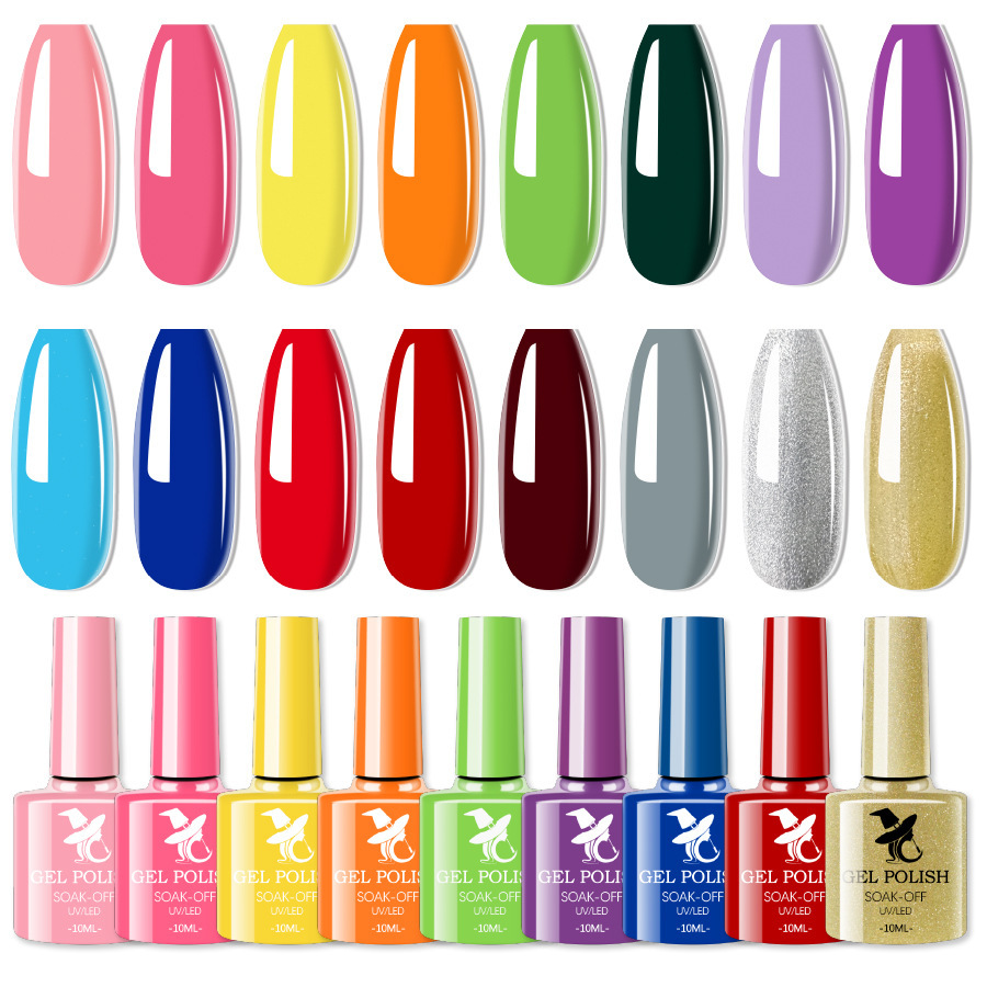 Cross-border hot selling 48 color UV light therapy nail polish set nail color glue wholesale nail polish glue wholesale