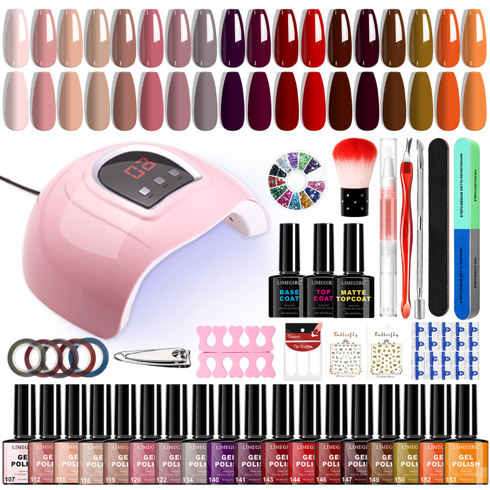 Cross-border nail polish gel nail art lamp nail art shop full set of tool kit novice beginners home nail polish gel professional