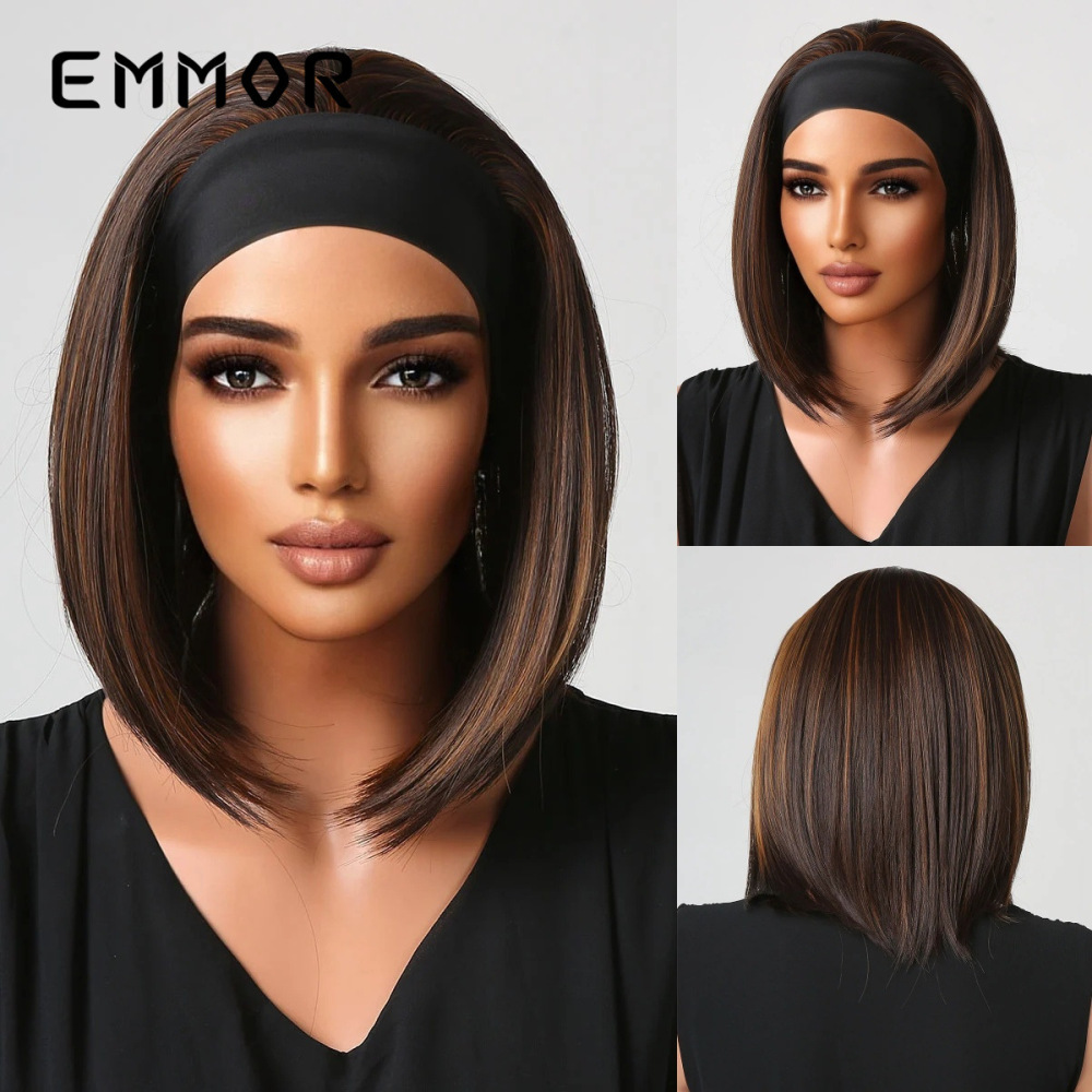 Emmor long curly hair fashionable wigs