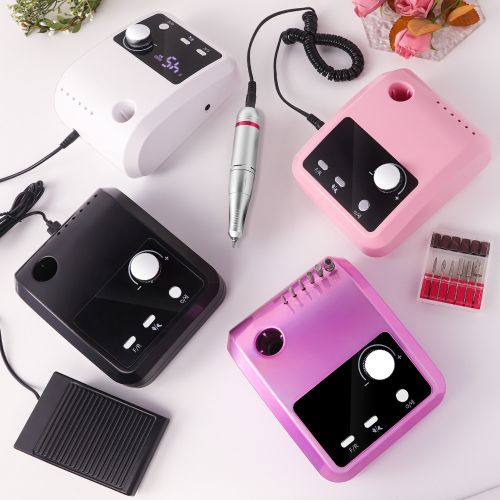 Cross-border new 45000 rpm nail polisher 204 electric nail grinder light manicure remover polishing machine