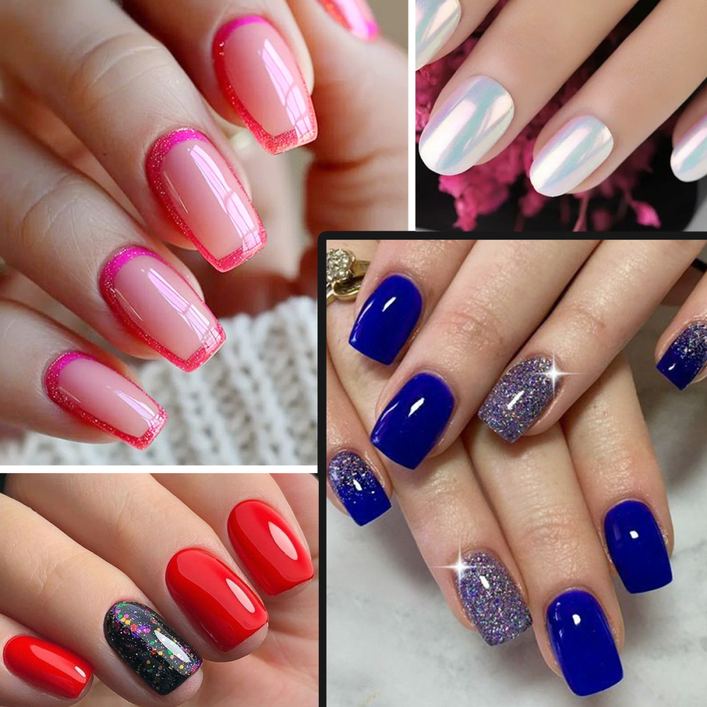 Cross-border no-bake nail polish wholesale water-based quick-drying odorless non-peelable metallic fine glitter popular color nail art decoration