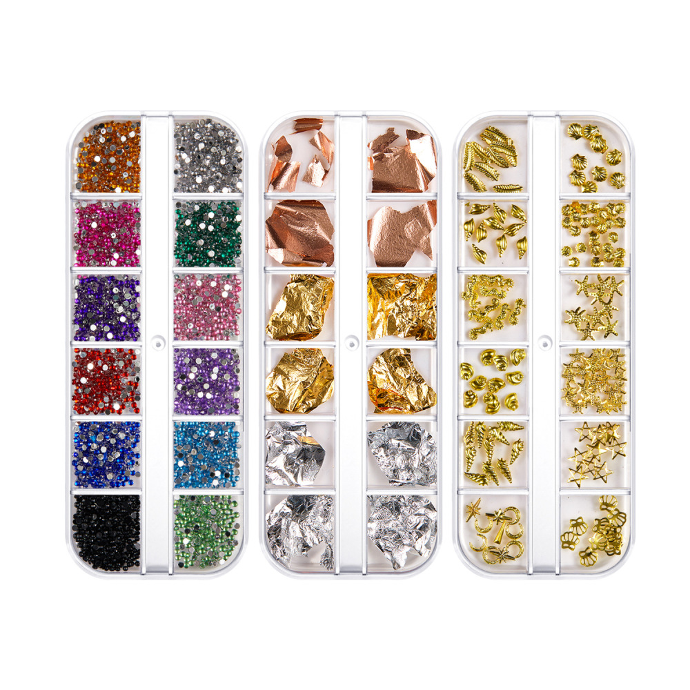 Internet celebrity nail art sticker tool set nail art pen full set wholesale gold foil rhinestone DIY jewelry nail polish batch