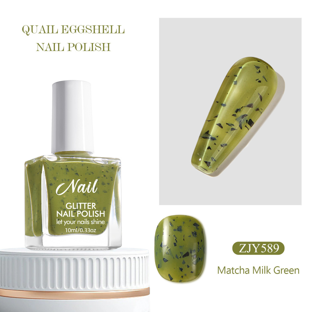 Amazon nude quail egg shell no-bake nail polish spot pattern nail polish Japanese nail polish quick-drying kg wholesale