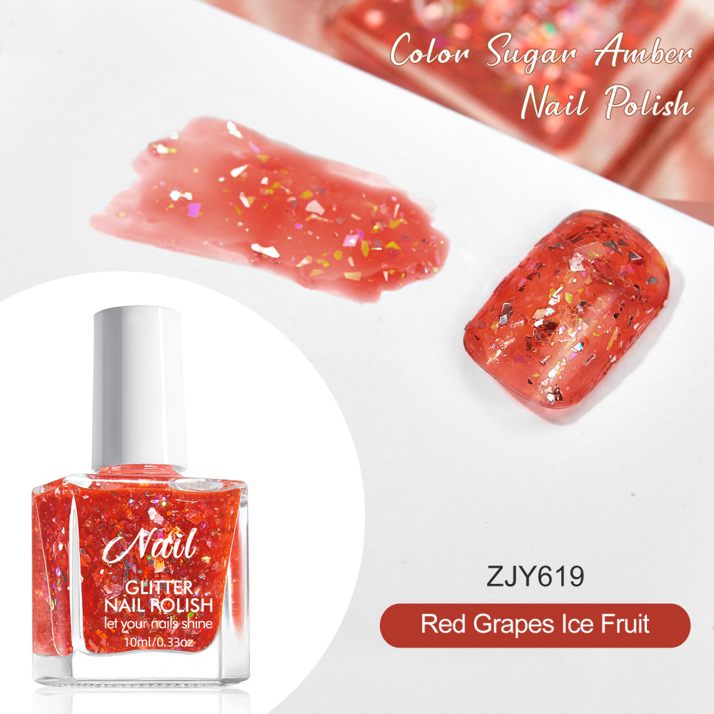 No-bake nail polish long-lasting platinum super flash quick-drying irregular nail polish sequin nail polish gel nail art shop dedicated wholesale