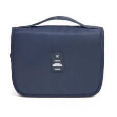 Navy blue hook toiletry bag