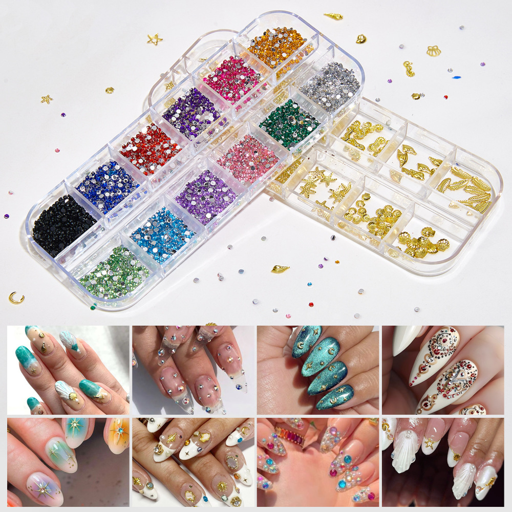 Internet celebrity nail art sticker tool set nail art pen full set wholesale gold foil rhinestone DIY jewelry nail polish batch