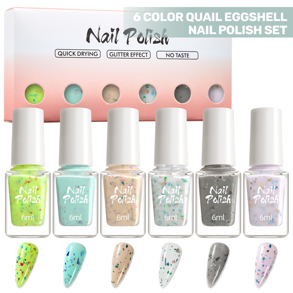 Amazon nude quail egg shell no-bake nail polish spot pattern nail polish Japanese nail polish quick-drying kg wholesale