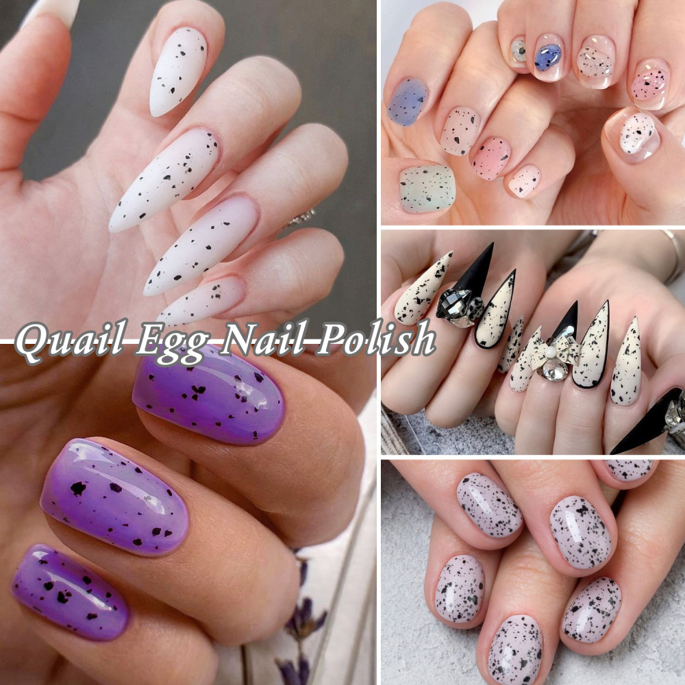 Amazon nude quail egg shell no-bake nail polish spot pattern nail polish Japanese nail polish quick-drying kg wholesale