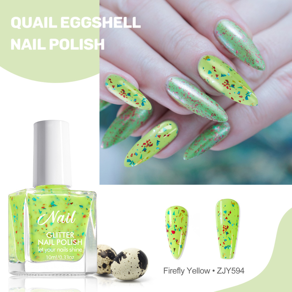 Amazon nude quail egg shell no-bake nail polish spot pattern nail polish Japanese nail polish quick-drying kg wholesale