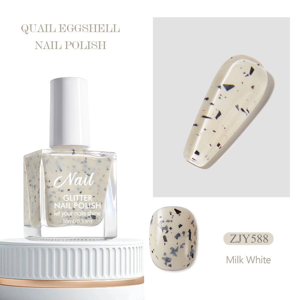 Amazon nude quail egg shell no-bake nail polish spot pattern nail polish Japanese nail polish quick-drying kg wholesale
