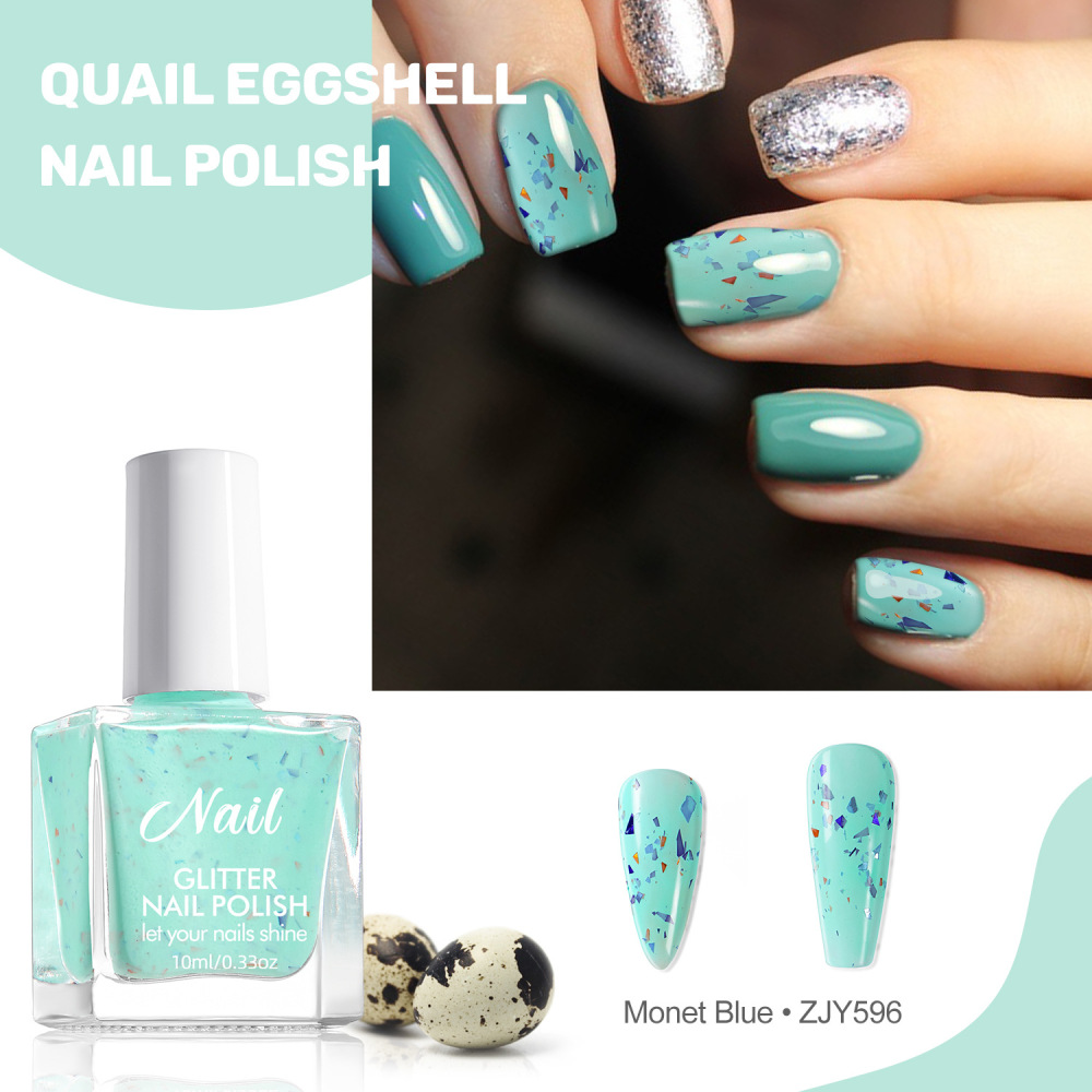 Amazon nude quail egg shell no-bake nail polish spot pattern nail polish Japanese nail polish quick-drying kg wholesale