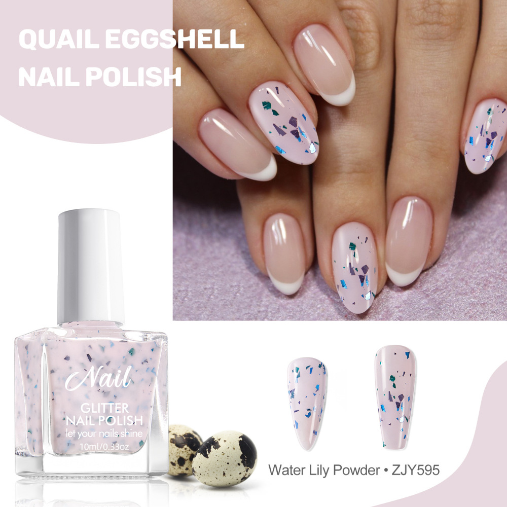 Amazon nude quail egg shell no-bake nail polish spot pattern nail polish Japanese nail polish quick-drying kg wholesale