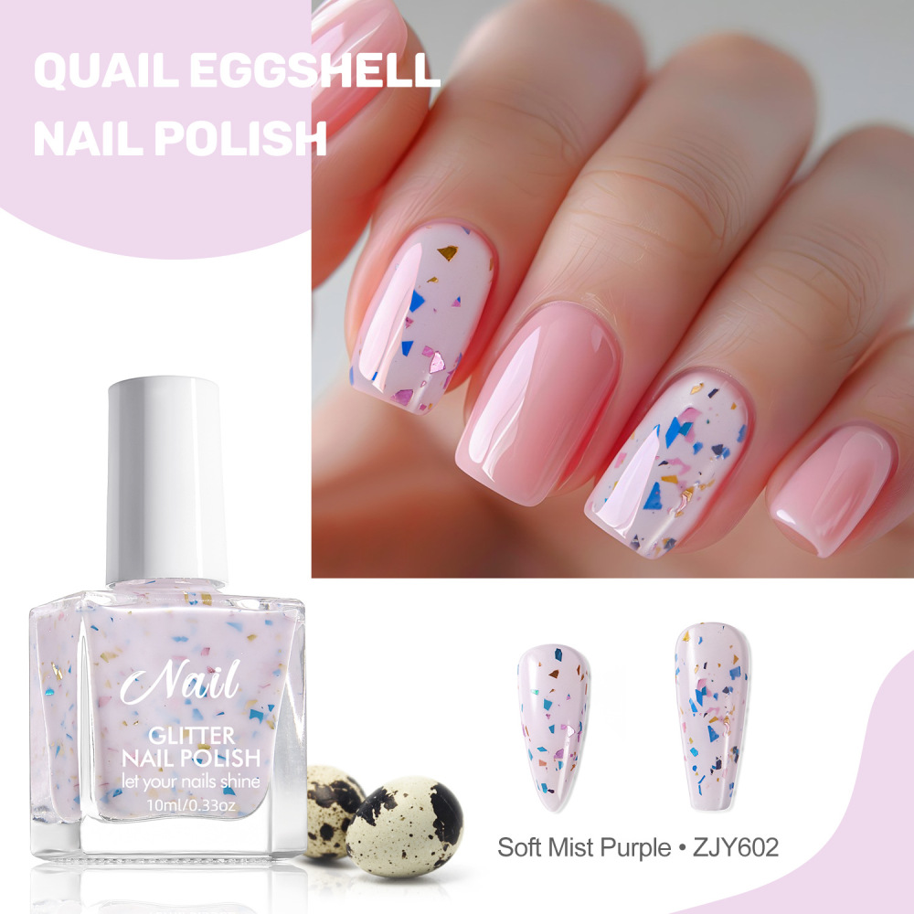 Amazon nude quail egg shell no-bake nail polish spot pattern nail polish Japanese nail polish quick-drying kg wholesale