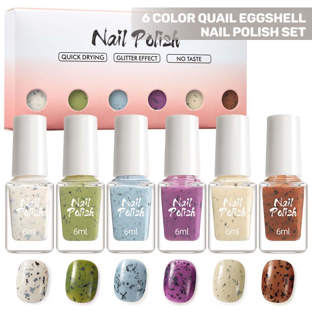 Amazon nude quail egg shell no-bake nail polish spot pattern nail polish Japanese nail polish quick-drying kg wholesale