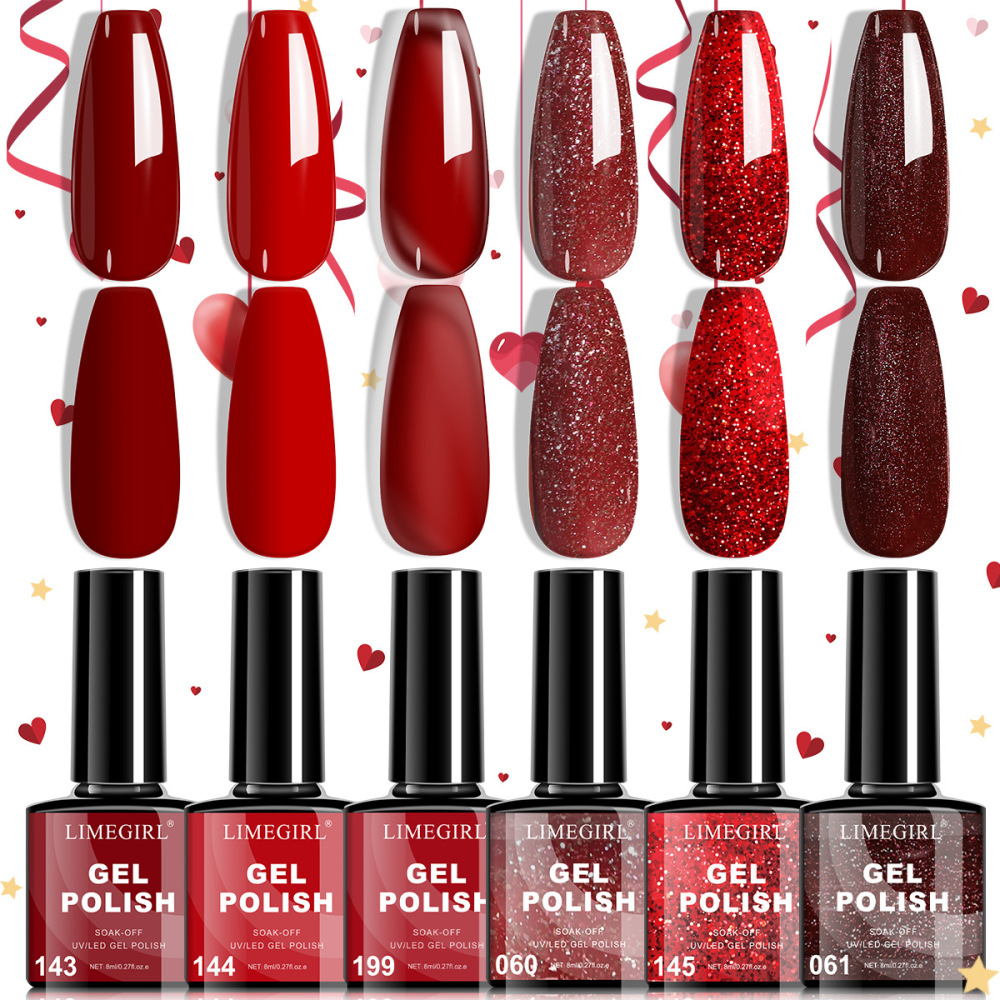 6-color nail polish set new autumn and winter popular color series phototherapy glue nail salon cross-border supply