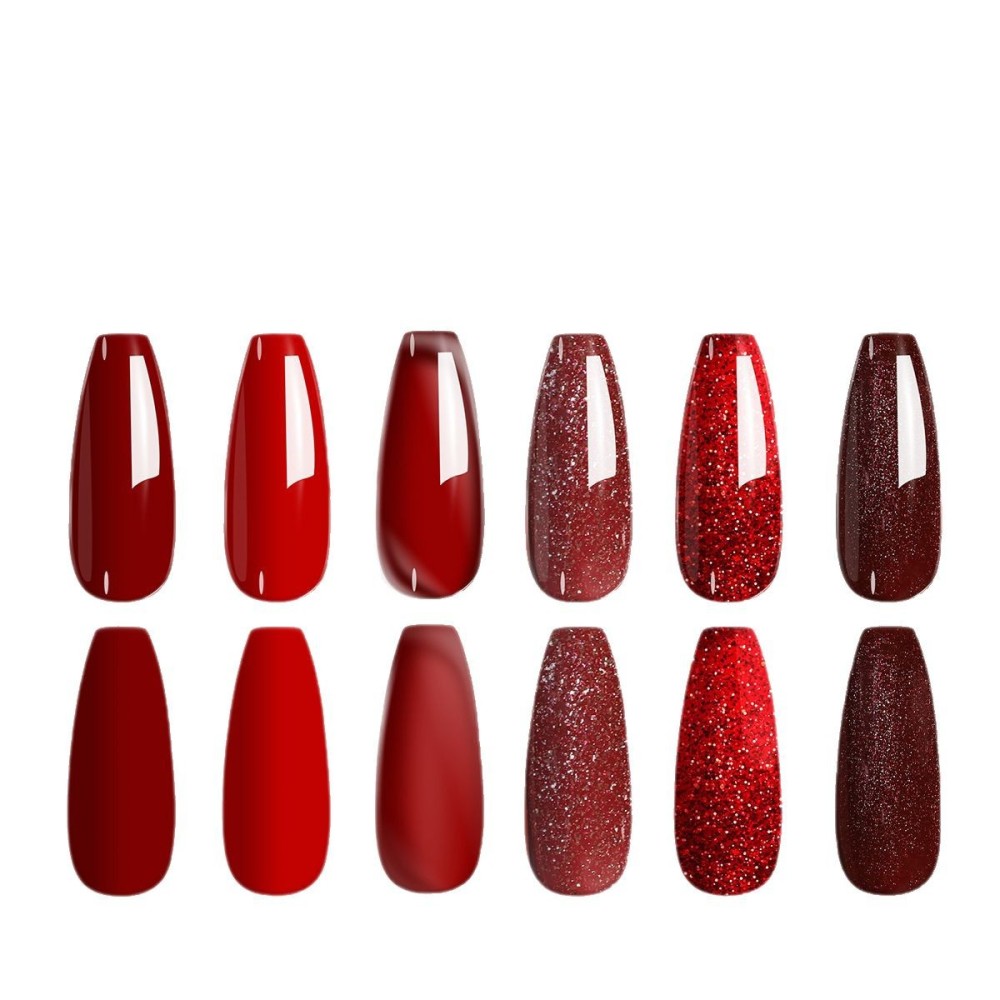 6-color nail polish set new autumn and winter popular color series phototherapy glue nail salon cross-border supply