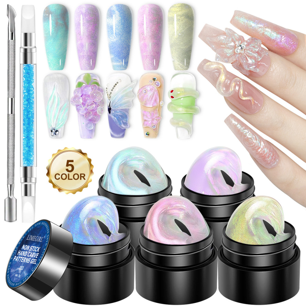 Cross-border supply of non-sticky aurora extension glue, pinching glue, plastic phototherapy nail art glue wholesale