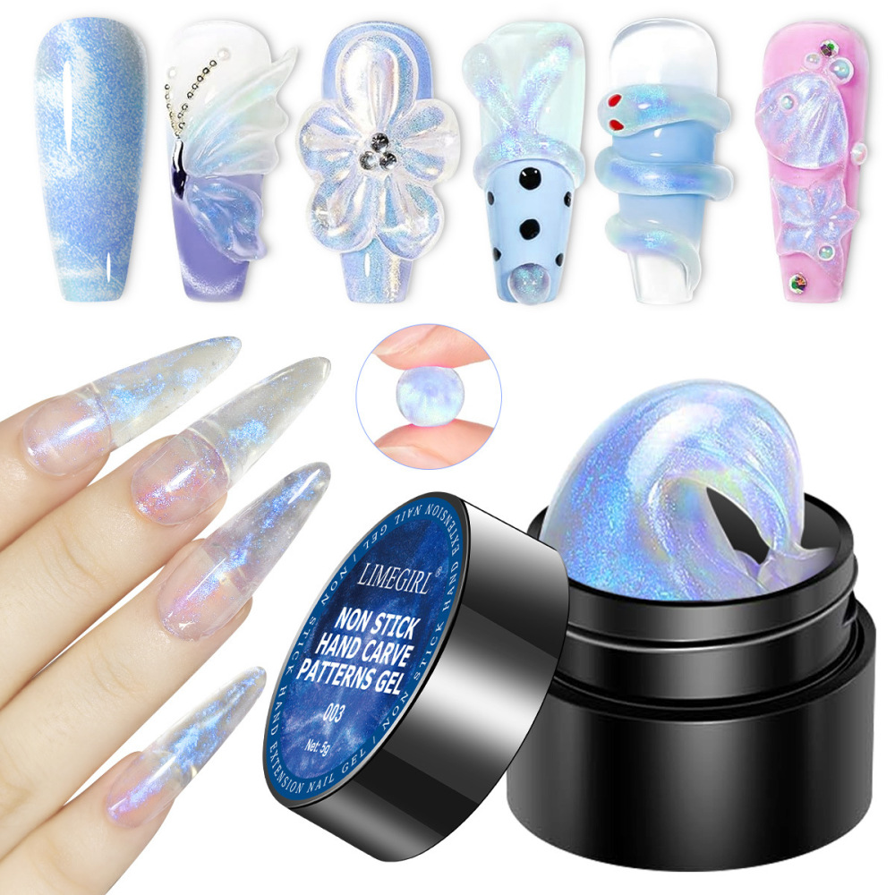 Cross-border supply of non-sticky aurora extension glue, pinching glue, plastic phototherapy nail art glue wholesale