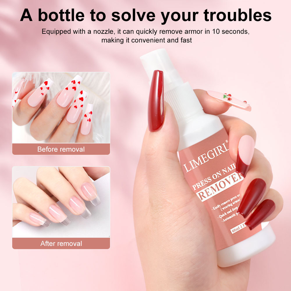 Cross-border wearable nail spray remover nail polish nail salon solid nail remover does not hurt clean water remover hydrolyzed glue agent dedicated