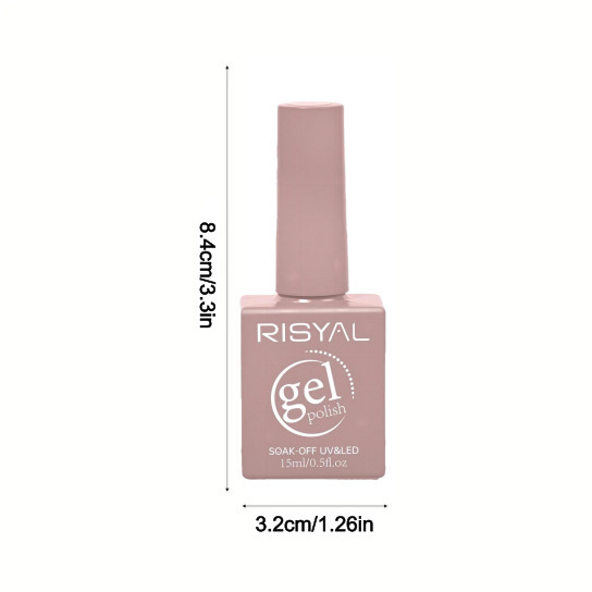 RISYAL Color Square Bottle No. 125---New Popular Semi-Permanent Nail Gel LED Nail Salon DIY Nail Art