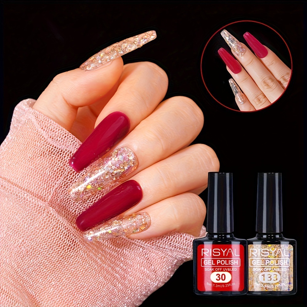 Two-color nail polish gel color gel nail polish color gel phototherapy gel red nail polish cross-border hot selling