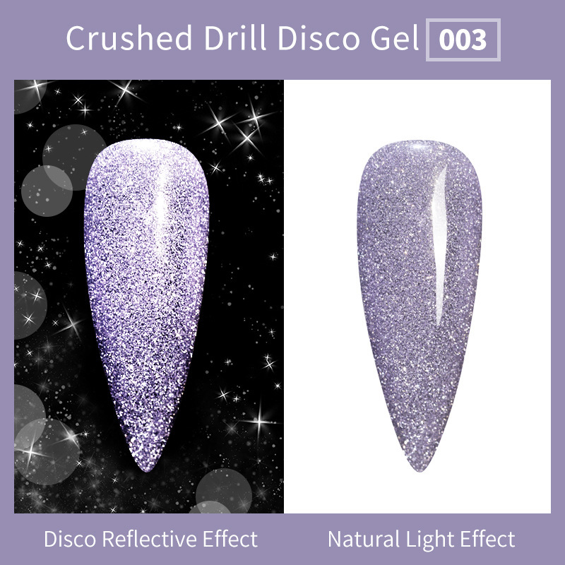 Flash disco broken diamond nail polish glue starry sky glitter sequins laser gradient nail polish glue brilliant top coat phototherapy glue