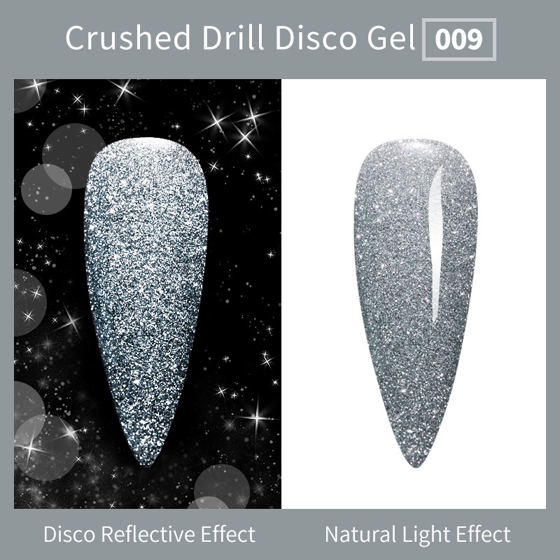 Flash disco broken diamond nail polish glue starry sky glitter sequins laser gradient nail polish glue brilliant top coat phototherapy glue