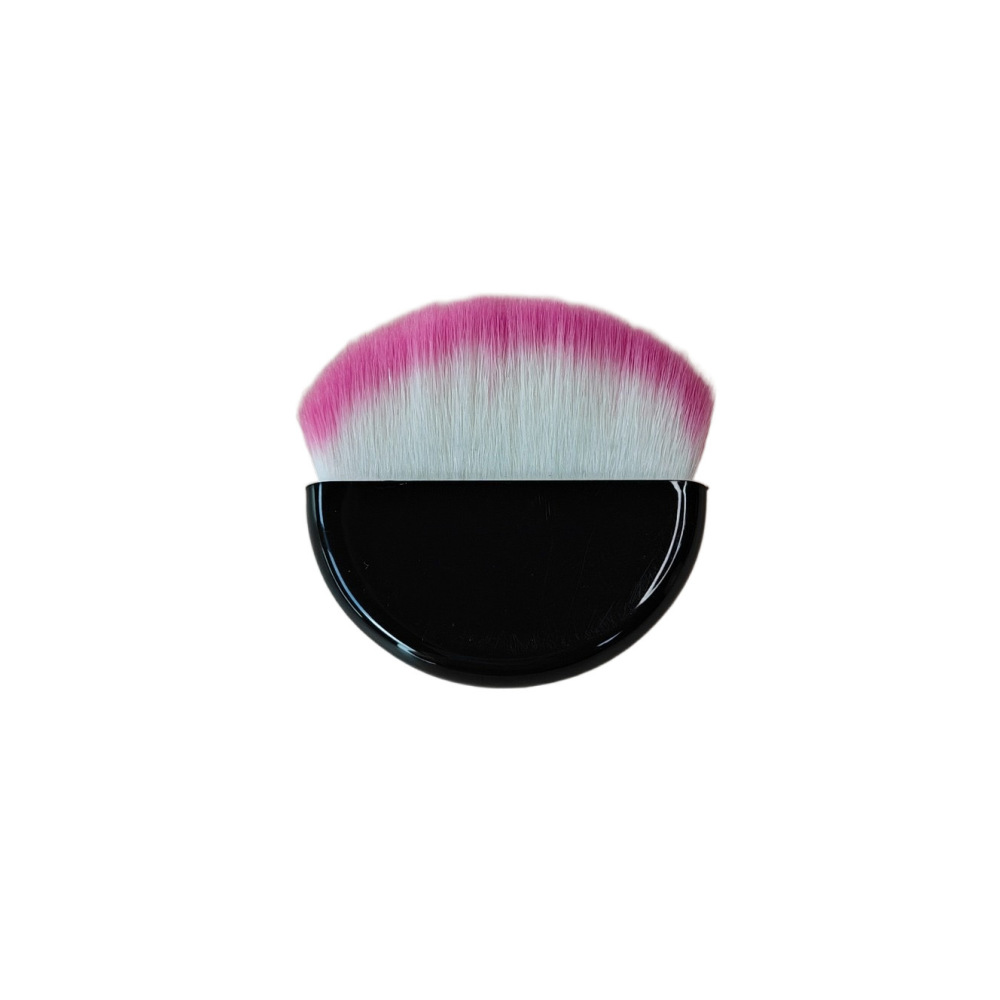 Small flat brush blush brush makeup brush beauty portable beauty fan curve semicircle mini contour loose powder brush makeup
