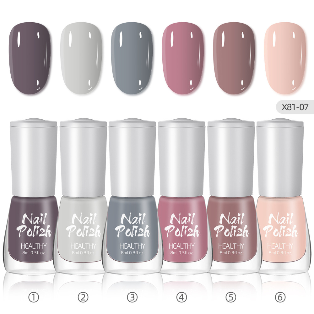 2025 new nail art set water-based no-bake quick-drying long-lasting nude color glitter small set nail polish nail art glitter powder